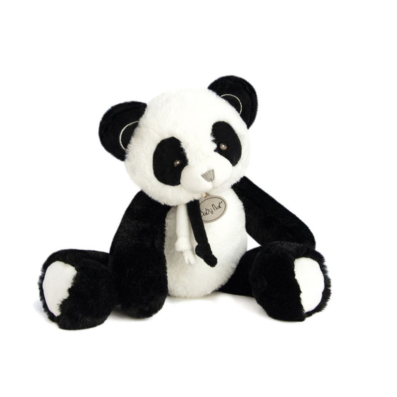  - mon ptit panda peluche noir blanc 30 cm 